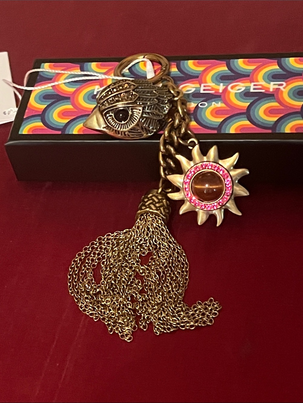 Kurt Geiger Eagle Head Tassel Keychain